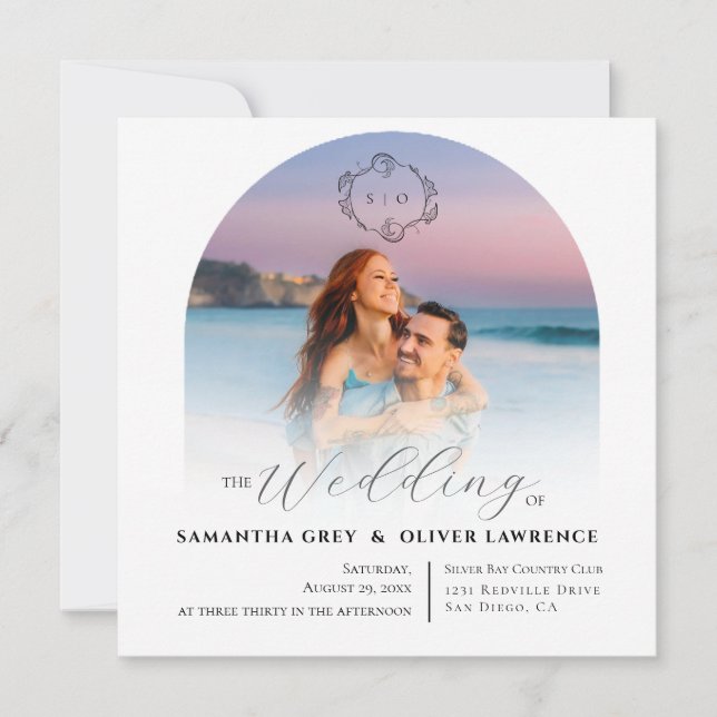 Simple Photo Wedding Invitation (Front)