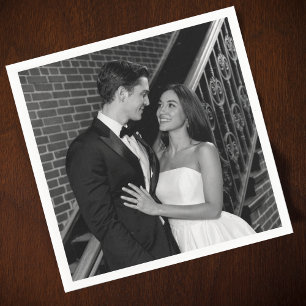 Simple Photo Wedding Napkins