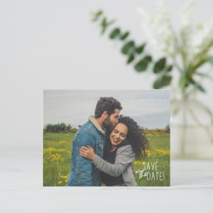 Simple Photo Wedding Save the Date Announcement Postcard