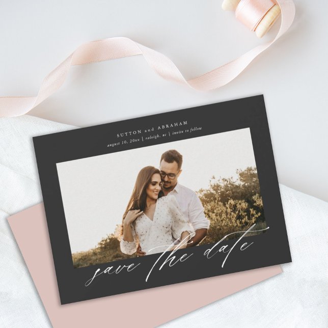 Simple photo wedding save the date invitation (Creator Uploaded)