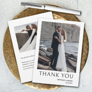 Simple Photo Wedding Thank You Card