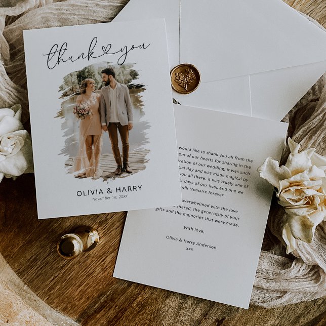 Simple Photo Wedding Thank You Card (Creator Uploaded)