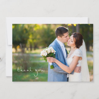 Simple Photo Wedding Thank You Note Cards