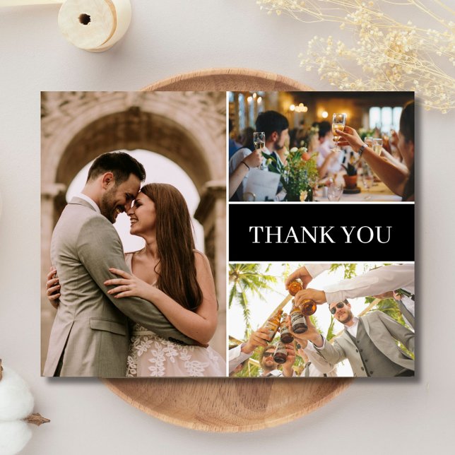 Simple Photo Wedding Thank You Postcard (Simple Photo Wedding Thank You Postcard)