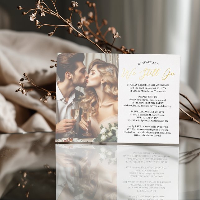 Simple Photo Wedding Vow Renewal Anniversary Party (Creator Uploaded)