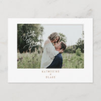 Simple Photo Wedding with Website Save The Date