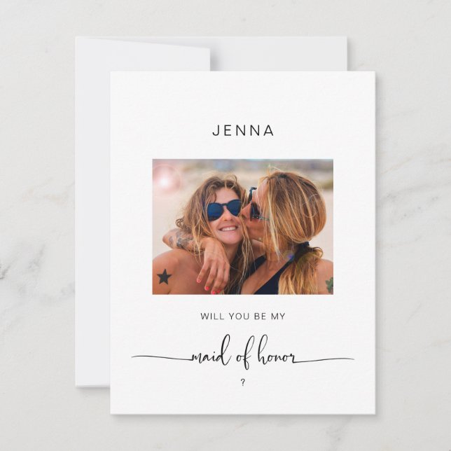 Simple   Photo "Will you be my maid of honour"  (Front)