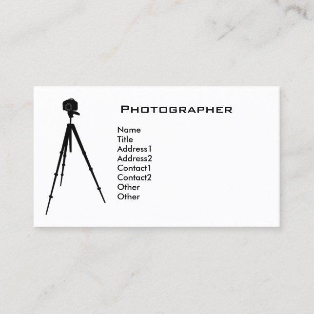 Simple Photographer Business Card (Front)