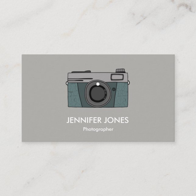 Simple Photography Camera Business Cards (Front)