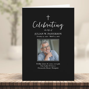 Simple Photos Classic Funeral Order of Service Program