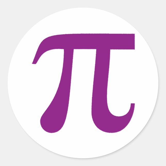 Simple PI Classic Round Sticker (Front)