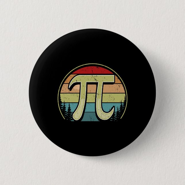 Simple Pi Symbol National Pi Day Men Women Math Te 6 Cm Round Badge (Front)