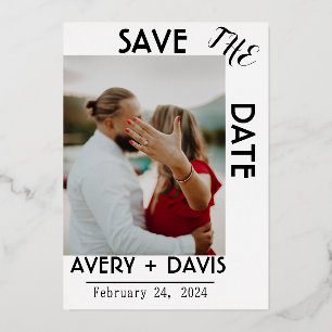 Simple Picture Save the Date Wedding Invitation