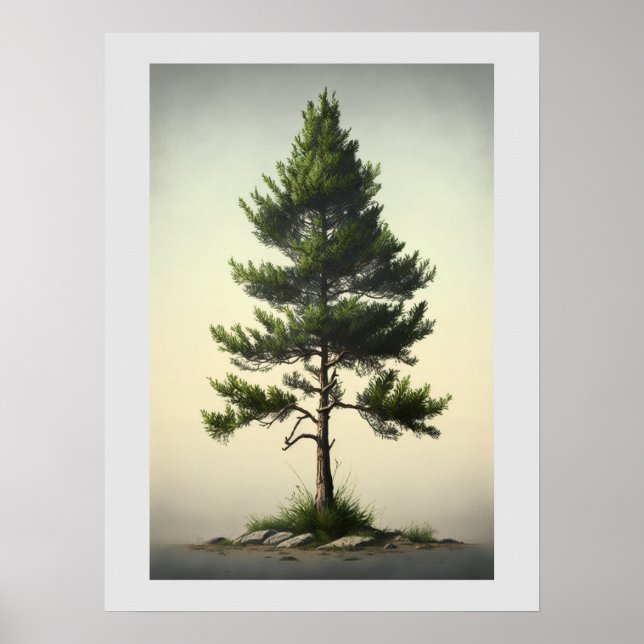 Simple Pine tree Poster (Front)