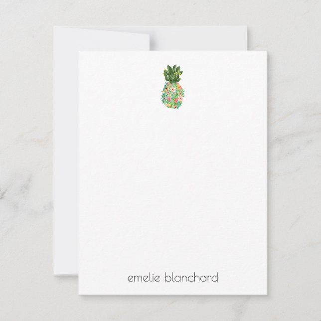 Simple Pineapple Island Fantasy Personalised Card (Front)