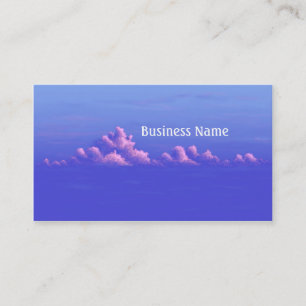 Simple Pink and Blue Cloud Painting Business Card
