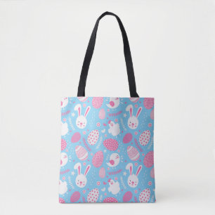 Simple Pink and Blue Easter Pattern   Tote Bag