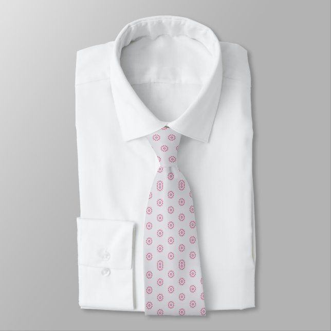 Simple Pink and White  Tie (Tied)