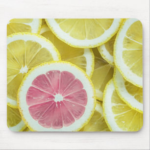 Simple Pink and Yellow Lemons   Mousepad