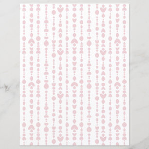 Simple Pink Bead Curtain White Scrapbook Paper