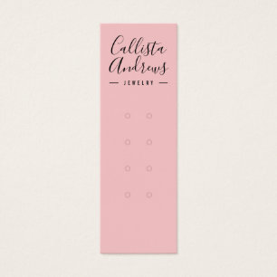 Simple Pink Black Multiple Earring Display Card