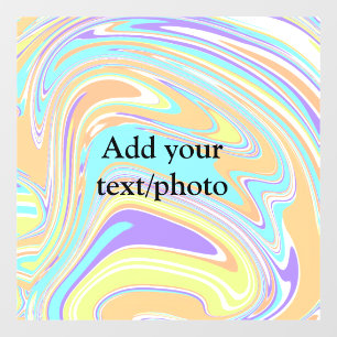 Simple pink blue orange yellow abstract add name t