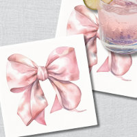 Simple Pink Bow Baby Shower