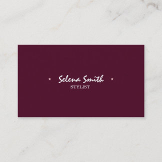 Simple Pink Business Card