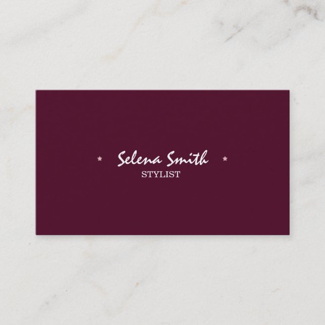 Simple Pink Business Card (Front)