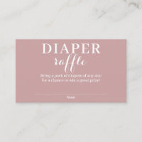 Simple Pink Diaper Raffle Enclosure Card