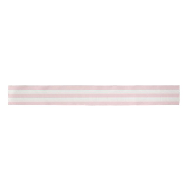 Simple Pink French Stripe Satin Ribbon (Front)