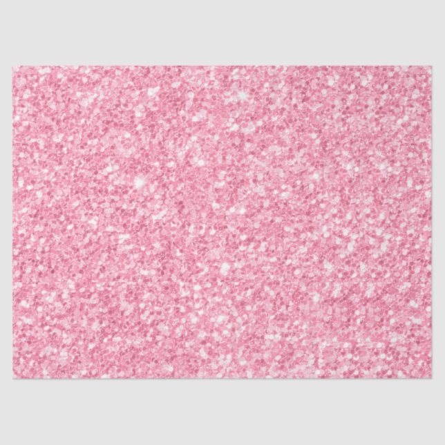 Simple Pink Glitter Texture Print Tissue Paper (Front)