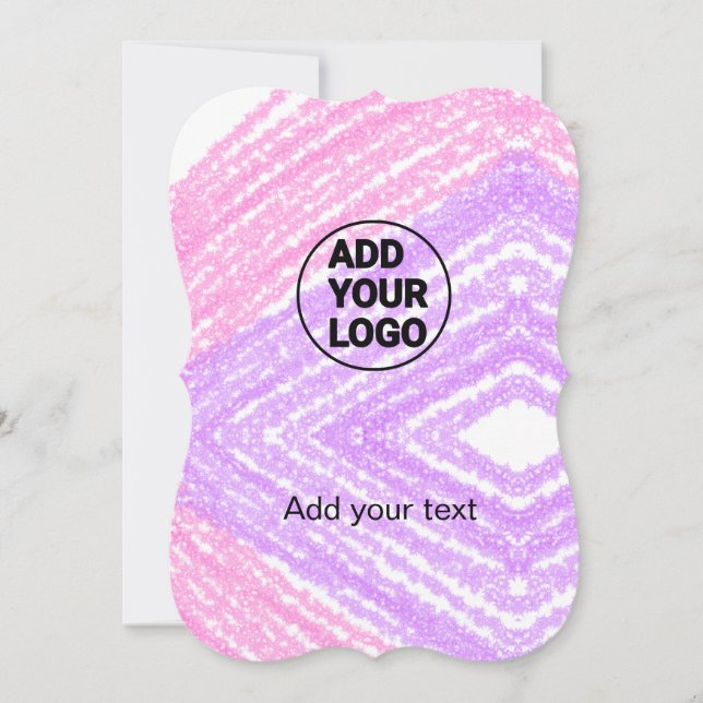 Simple pink glitter texture sparkle add logo text (Front)