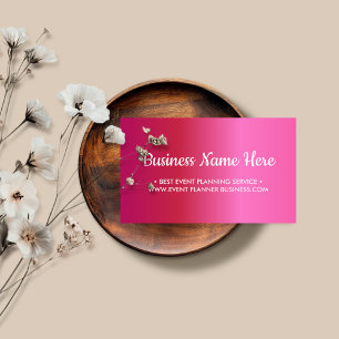 Simple Pink Gradient Feminine Business Card