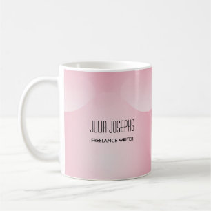 Simple pink gradient geometric coffee mug