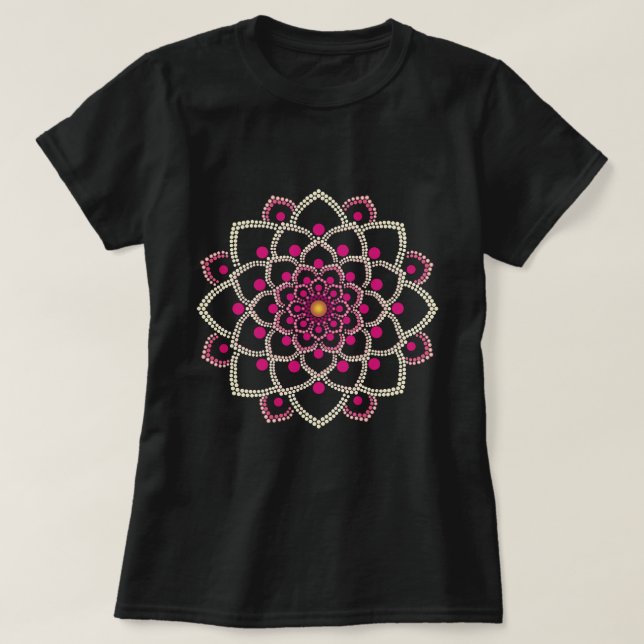 Simple Pink Mandala T-Shirt (Design Front)