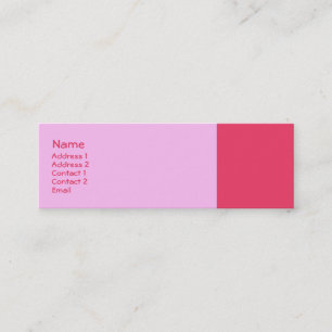 Simple pink mini business card
