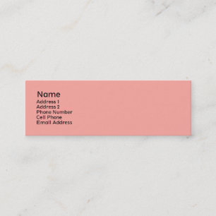 simple pink mini business card