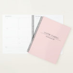 Simple Pink Minimal Modern Planner<br><div class="desc">Modern business planner featuring a simple and minimal pink design with your name in a traditional serfi font along with your title.  This professional planner is versatile for any type of business.</div>