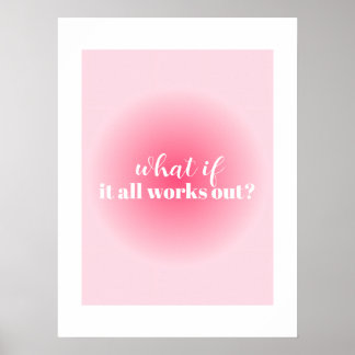 Simple Pink Motivational Poster