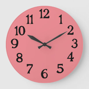 Simple Pink Normal Plain Clock