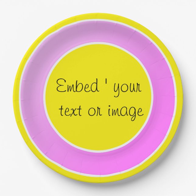 Simple pink paper plates (Front)