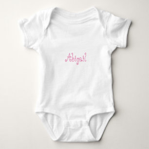 Simple Pink Personalised Name Baby Bodysuit