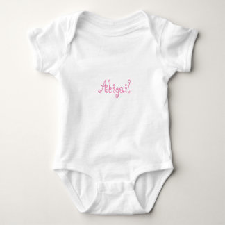 Simple Pink Personalised Name Baby Bodysuit