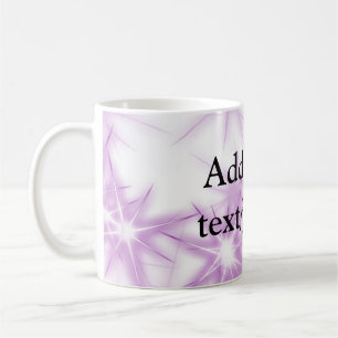 Simple pink purple glitter sparkle add name text t coffee mug