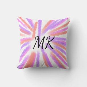 Simple pink purple watercolor cross lines add titl cushion
