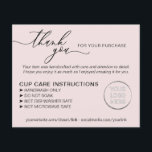 Simple Pink Tumbler Cup Care Instructions Flyer<br><div class="desc">Simple Pink Tumbler Cup Care Instructions</div>