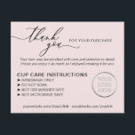 Simple Pink Tumbler Cup Care Instructions Flyer<br><div class="desc">Simple Pink Tumbler Cup Care Instructions</div>