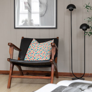Simple Pink turguoise white Butterfly pattern Cushion