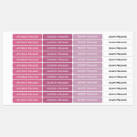 Simple Pink White Palette Kids Name